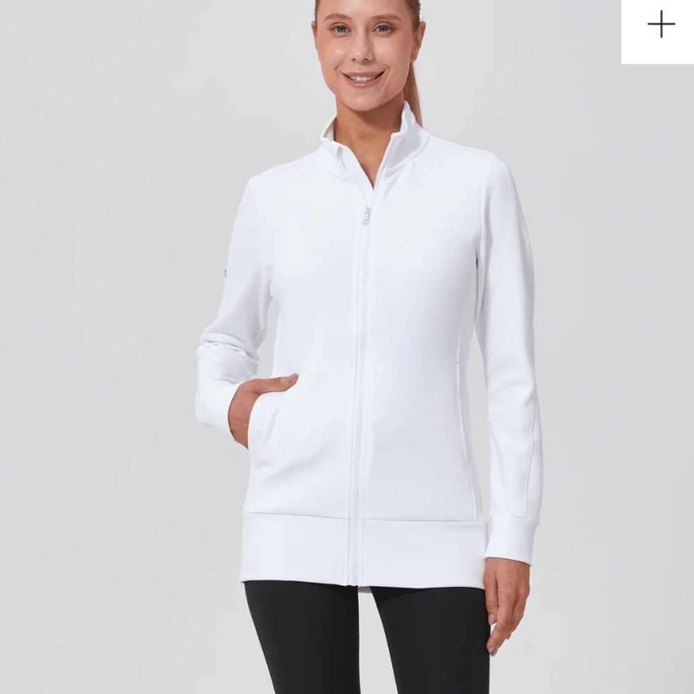 Levelwear White Zip Front Athletic Jacket Size 2X